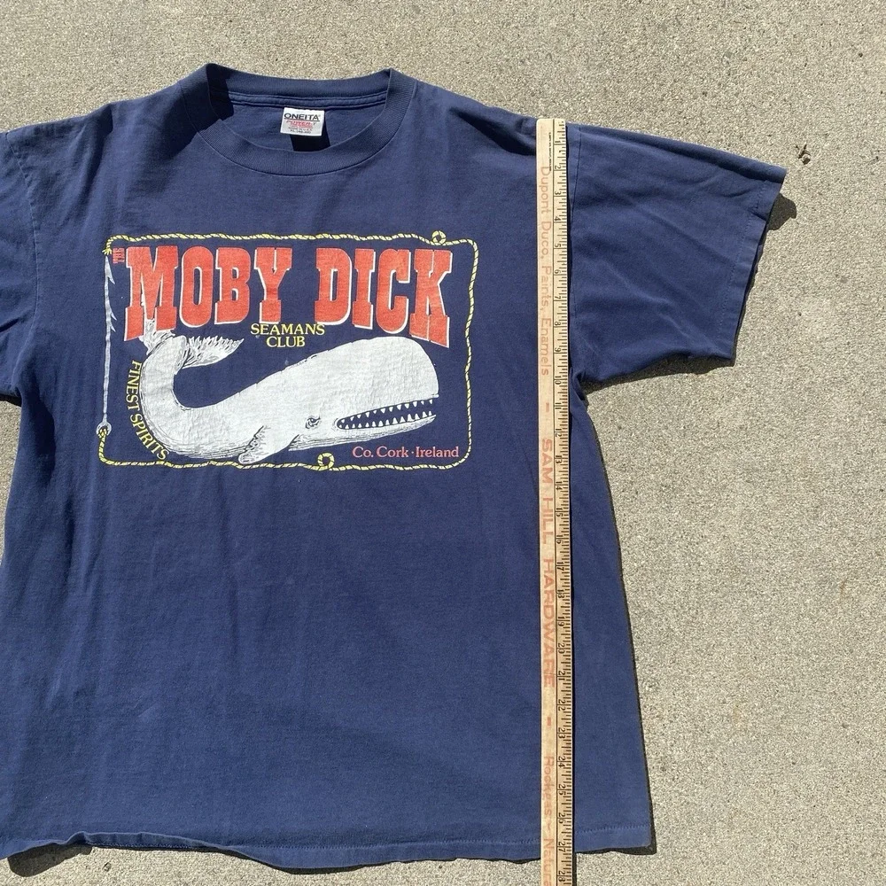 Vintage 90s MOBY DICK Tee Shirt Cork Ireland ONEITA Single Stitch XL Nautical - Picture 6 of 7